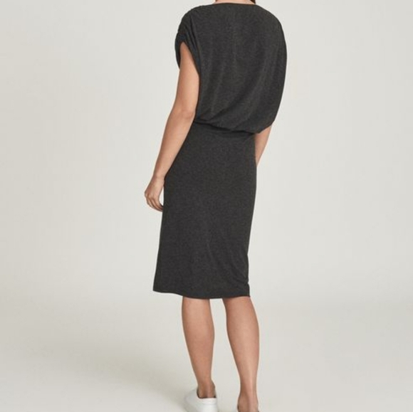 Reiss Evelyn Jersey Drape Dress SZ Small - Picture 3 of 8